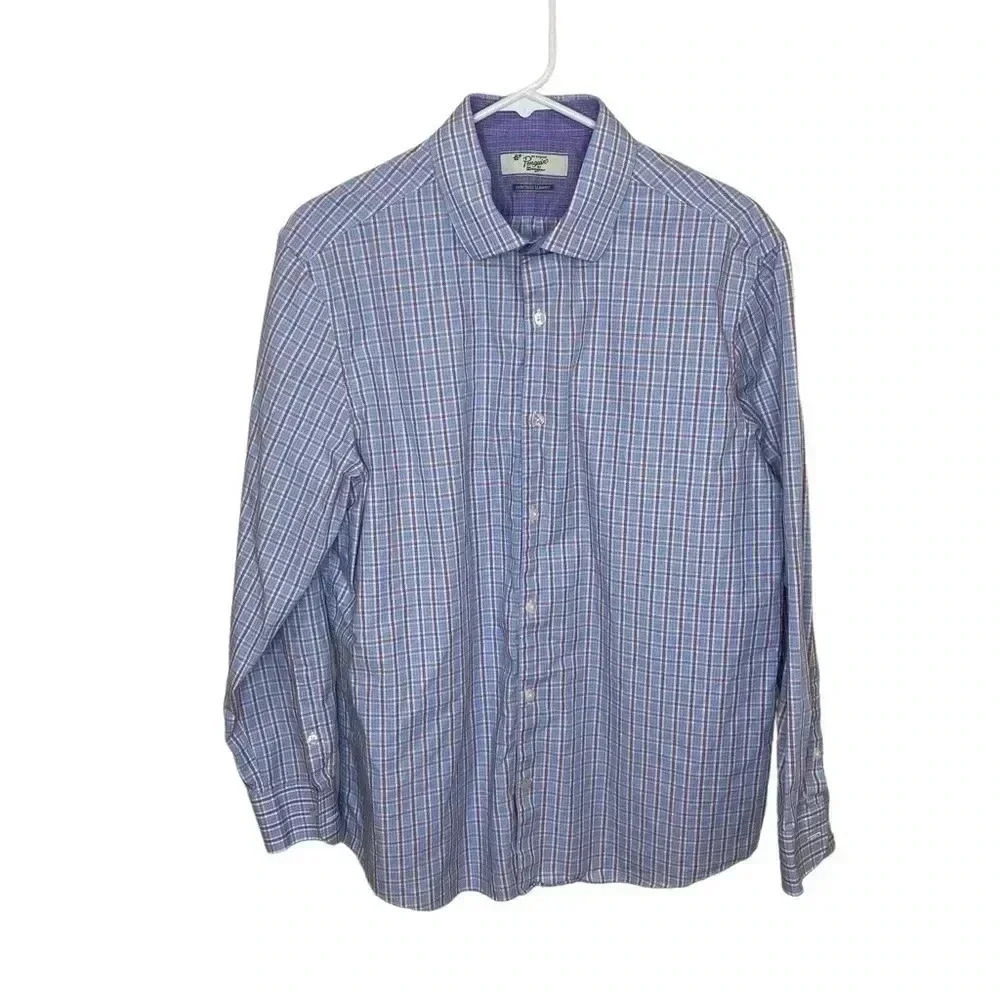 Original Penguin heritage slim fit button down shirt 16 1/2  32/33 plaid